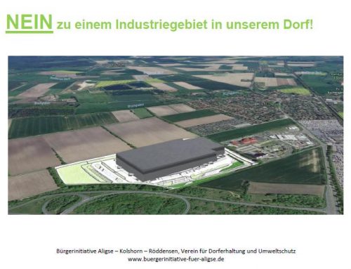 Geplanter Neubau des Aldi-Logistikzentrums in Aligse